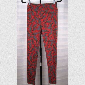 ZYIA Red Leopard Scrunchy What Light n Tight 24 Leggings